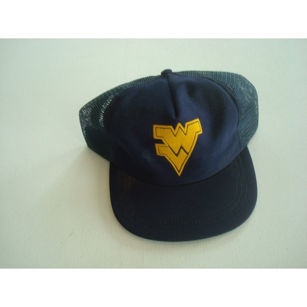 WEST VIRGINA USA MADE 80S RARE SCRIPT SNAPBACK HAT CAP VINTAGE EE4